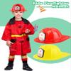 Restroma 48 Pack Kids Firefighter Hat Bulk Plastic Firefighter Helmet Fire Party Hat Fireman Costume Hat for Children Boys Girls Halloween Cosplay Party Accessory view 3