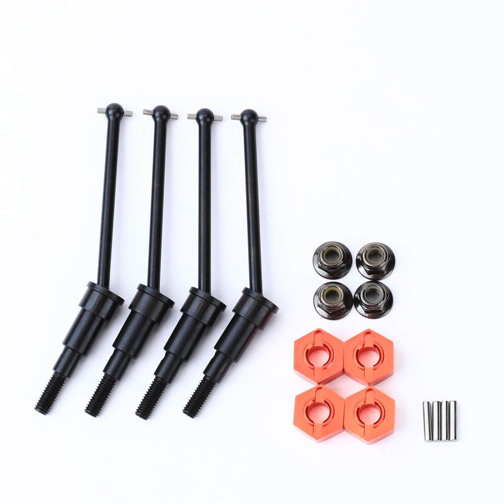 RCAWD #45 Steel CVD Drive Shaft Front Rear CVD Driveshaft Wheel Hex Wheel Nut for Arrma 1/18 Granite Grom Typhon Grom Mega 380 Upgrade Parts