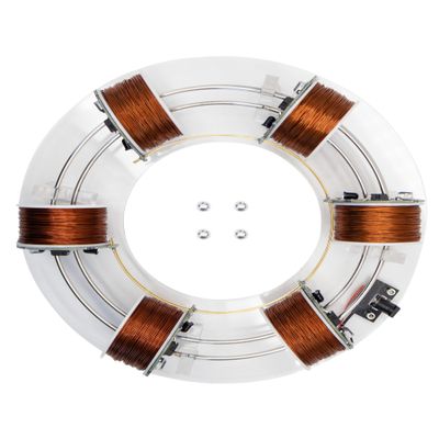 6 Coils Ring Electromagnetic Accelerator, Brushless Motor Cyclotron, Physics Aids Model, for Experimental Teaching, Scientific, DIY, Gifts, Experiment Equipment, Desk Toy