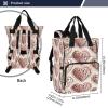 WELLDAY Diaper Bag Backpack - Leopard Print Hearts Large Capacity Baby Bag for Women, Multifunctional Diaper Bag for Travel view 3