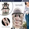 WELLDAY Diaper Bag Backpack - Leopard Print Hearts Large Capacity Baby Bag for Women, Multifunctional Diaper Bag for Travel view 4