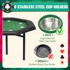 ECOTOUGE 8-Player Poker Table Foldable, Casino Leisure Gaming Table with Padded Rails & Stainless Steel Cup Holders, Folding Octagon Texas Holdem Poker Table for Blackjack, Easy Assembly view 4