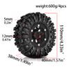 1.9 Beadlock Wheels Tires Set4Pcs Mud Specific tire Metal Wheels1.9 Tires Suitable for All terrainsfor 1/10 RC Crawler Car Axial SCX10 Pro Capra UTB18 TRX4 (Golden) view 2