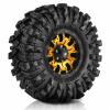 1.9 Beadlock Wheels Tires Set4Pcs Mud Specific tire Metal Wheels1.9 Tires Suitable for All terrainsfor 1/10 RC Crawler Car Axial SCX10 Pro Capra UTB18 TRX4 (Golden) view 3