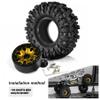 1.9 Beadlock Wheels Tires Set4Pcs Mud Specific tire Metal Wheels1.9 Tires Suitable for All terrainsfor 1/10 RC Crawler Car Axial SCX10 Pro Capra UTB18 TRX4 (Golden) view 4
