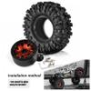 1.9 Beadlock Wheels Tires Set4Pcs Mud Specific tire Metal Wheels1.9 Tires Suitable for All terrainsfor 1/10 RC Crawler Car Axial SCX10 Pro Capra UTB18 TRX4 (Red) view 3