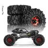 1.9 Beadlock Wheels Tires Set4Pcs Mud Specific tire Metal Wheels1.9 Tires Suitable for All terrainsfor 1/10 RC Crawler Car Axial SCX10 Pro Capra UTB18 TRX4 (Red) view 4