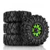 1.9 Beadlock Wheels Tires Set4Pcs Mud Specific tire Metal Wheels1.9 Tires Suitable for All terrainsfor 1/10 RC Crawler Car Axial SCX10 Pro Capra UTB18 TRX4 (Green) view 1