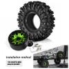 1.9 Beadlock Wheels Tires Set4Pcs Mud Specific tire Metal Wheels1.9 Tires Suitable for All terrainsfor 1/10 RC Crawler Car Axial SCX10 Pro Capra UTB18 TRX4 (Green) view 3