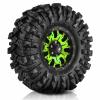 1.9 Beadlock Wheels Tires Set4Pcs Mud Specific tire Metal Wheels1.9 Tires Suitable for All terrainsfor 1/10 RC Crawler Car Axial SCX10 Pro Capra UTB18 TRX4 (Green) view 4