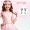 Klorify Handmade Pearl Kids Jewelry Set for Little Girls Toddler - Unique Clip On Earrings and Stretch Necklace Bracelets - Adjustable Heart Rings - Pink Bow Hair Clips - Cute Dress Up Birthday Gifts view 4