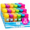 BubblePlay Bubble Bottle 36 Pack - 4oz Bubbles for Kids, 5 Hole Bubble Wand Blower, Bubble Solution with Wands - Outdoor Summer Toy, Birthday Fun Party Favors view 1