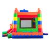Crossover Inflatable Bounce House with Slide with Blower 18 x 12 x 14.5 Foot Building Block Bouncy House Combo Waterslide with Basketball Hoop, Water Misting System, Stakes and Storage Bag view 4