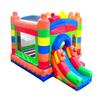 Crossover Inflatable Bounce House with Slide (Without Blower) 18 x 12 x 14.5 Foot Building Block Bounce House Combo Waterslide with Basketball Hoop, Water Misting System, Stakes and Storage Bag view 3