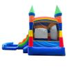 Crossover Inflatable Bounce House with Slide for Kids, 26.5 x 12 x 14.5 Foot Rainbow Castle Combo Bouncer Waterslide Jumper - Includes Pool, Blower, Stakes, Patches and Storage Bag view 4