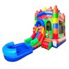 Crossover Inflatable Bounce House with Slide for Kids, 26.5 x 12 x 14.5 Foot Building Block Combo Bouncer Waterslide Jumper - Includes Pool, Blower, Stakes, Patches and Storage Bag view 1