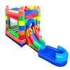 Crossover Inflatable Bounce House with Slide for Kids, 26.5 x 12 x 14.5 Foot Building Block Combo Bouncer Waterslide Jumper - Includes Pool, Blower, Stakes, Patches and Storage Bag view 2