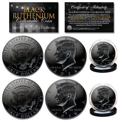 Black Ruthenium 2024 JFK 2-Coin Set - Both P & D Mint