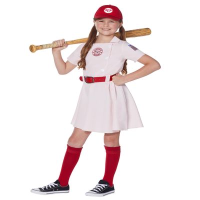 Spirit Halloween A League of Their Own Kids Dottie Costume | Officially Licensed | Dottie Dress- SM