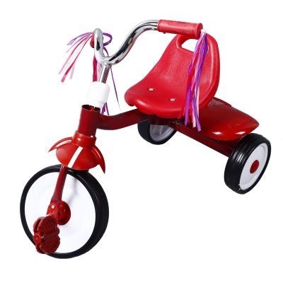 Toddler Tricycle, 3 Position Adjustable Seat Steel Children Trike Bike with Flip Top Storage Box, 130 Safety Limitation Handlebar Foldable Kids Tricycle Riding Toys (Red)