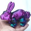 3D Printed Model Cute Rabbit,Flexible Bunny Statue,Animals with Movable Joints,Home Office Decor,Interesting Toys for Autism/ADHD,Festival Gifts toco,Fidget Toys, Executive Desk Animals Toy view 3