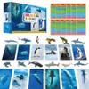 12 PCS Plastic Marine Animal Figurines with 12 Introduction Flashcards, Ocean Animals Learning Recognition Cards Realistic Undersea Animal Figures Educational Learning Toy Set for Kids, Classroom view 1