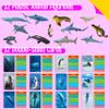12 PCS Plastic Marine Animal Figurines with 12 Introduction Flashcards, Ocean Animals Learning Recognition Cards Realistic Undersea Animal Figures Educational Learning Toy Set for Kids, Classroom view 2