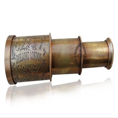 Antique Brass Designer Telescope Marine Handheld Spyglass Telescope Binoculars 6 Inch Vintage Style Best for Gift (JUHY)