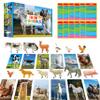 12 PCS Farm Animal Figurines with 12 Introducing Flashcards, Realistic Farm Animals Playset Montessori Toys Science Educational Matching Game for Homeschool Preschool Toddler Kids view 1