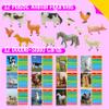 12 PCS Farm Animal Figurines with 12 Introducing Flashcards, Realistic Farm Animals Playset Montessori Toys Science Educational Matching Game for Homeschool Preschool Toddler Kids view 2