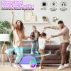 goopow Mini Karaoke Machine Speaker for Kids Adults, Portable Bluetooth Microphone Song Toys with LED Light, Best Chritmas Birthday Festival Gift for 3 4 5 6 7 8+ Year Old Girls Boys (Purple-2MIC) view 2