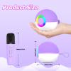 goopow Mini Karaoke Machine Speaker for Kids Adults, Portable Bluetooth Microphone Song Toys with LED Light, Best Chritmas Birthday Festival Gift for 3 4 5 6 7 8+ Year Old Girls Boys (Purple-2MIC) view 3