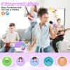 goopow Mini Karaoke Machine Speaker for Kids Adults, Portable Bluetooth Microphone Song Toys with LED Light, Best Chritmas Birthday Festival Gift for 3 4 5 6 7 8+ Year Old Girls Boys (Purple-2MIC) view 4