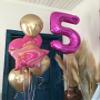Hot Pink Number 5 Balloon 40 Inch, 5 Balloon Number, 5th Birthday Decorations, Hot Pink Party Supplies for Boys Girls view 2