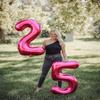 Hot Pink Number 5 Balloon 40 Inch, 5 Balloon Number, 5th Birthday Decorations, Hot Pink Party Supplies for Boys Girls view 3