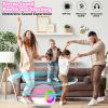 goopow Mini Karaoke Machine Speaker for Kids Adults, Portable Bluetooth Microphone Song Toys with LED Light, Best Chritmas Birthday Festival Gift for 3 4 5 6 7 8+ Year Old Girls Boys (Pink-2MIC) view 2