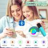 goopow Mini Karaoke Machine Speaker for Kids Adults, Portable Bluetooth Microphone Song Toys with LED Light, Best Chritmas Birthday Festival Gift for 3 4 5 6 7 8+ Year Old Girls Boys (Green-2MIC) view 4