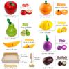 Wooden Play Food Fruits Toy and Wooden Tea Set, Pretend Play Kitchen Accessories view 4