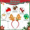 96 Pcs Christmas Headbands, Christmas Costume Headband, Santa Christmas Tree Snowman Colorful Stars Reindeer Antler Headwears for Christmas Hair Accessories, Photos Booth, Christmas Party Supplies view 2