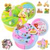 LAWOHO 2X120ml Butter Slime Kit Includes Two-Toned Butter Slimes with 6 Packs Add-Ins, Easter Slime Making Kit for Kids Party Favors Birthday Halloween Christmas Easter Basket Stuffers for Girls Boys view 1