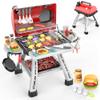 2-Layer BBQ Toy Grill with Big Playset Gifts|Kids Outdoor Toys for Toddlers 3-5 6|Pretend Outdoor Toddler Boy Toys for 3 4 Year Old Boys|Kids Kitchen Playset Equipment Gift view 1