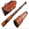 Antiqu Brass Designer Telescope Marine Handheld Spyglass Telescope Binoculars 17.5 Inch Vintage Style With Lather Box Best for Gift (MTED) view 1