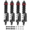 100MM Metal Front Rear Shocks Shock Absorber RC Upgraded Parts for TRAXXAS 1/10 Slash Remo Hobby HuanQi 727 Short Truck RC Car, Black-Red view 1