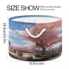 Round Eiffel Tower Cherry Storage Basket Large Organizer Bin Laundry Hamper Toy Storage Basket with Handle for Nursery Clothes Toys 202b4180 view 2