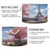 Round Eiffel Tower Cherry Storage Basket Large Organizer Bin Laundry Hamper Toy Storage Basket with Handle for Nursery Clothes Toys 202b4180 view 3