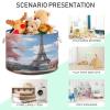 Round Eiffel Tower Cherry Storage Basket Large Organizer Bin Laundry Hamper Toy Storage Basket with Handle for Nursery Clothes Toys 202b4180 view 4
