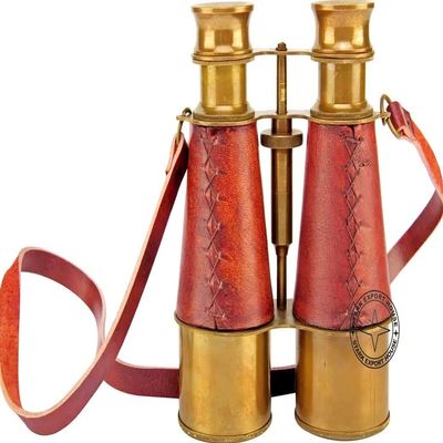 Antique Brass Binoculars Telescope Marine Handheld Spyglass Telescope Binoculars 6 Inch Vintage Style Best for Gift (JKUD)