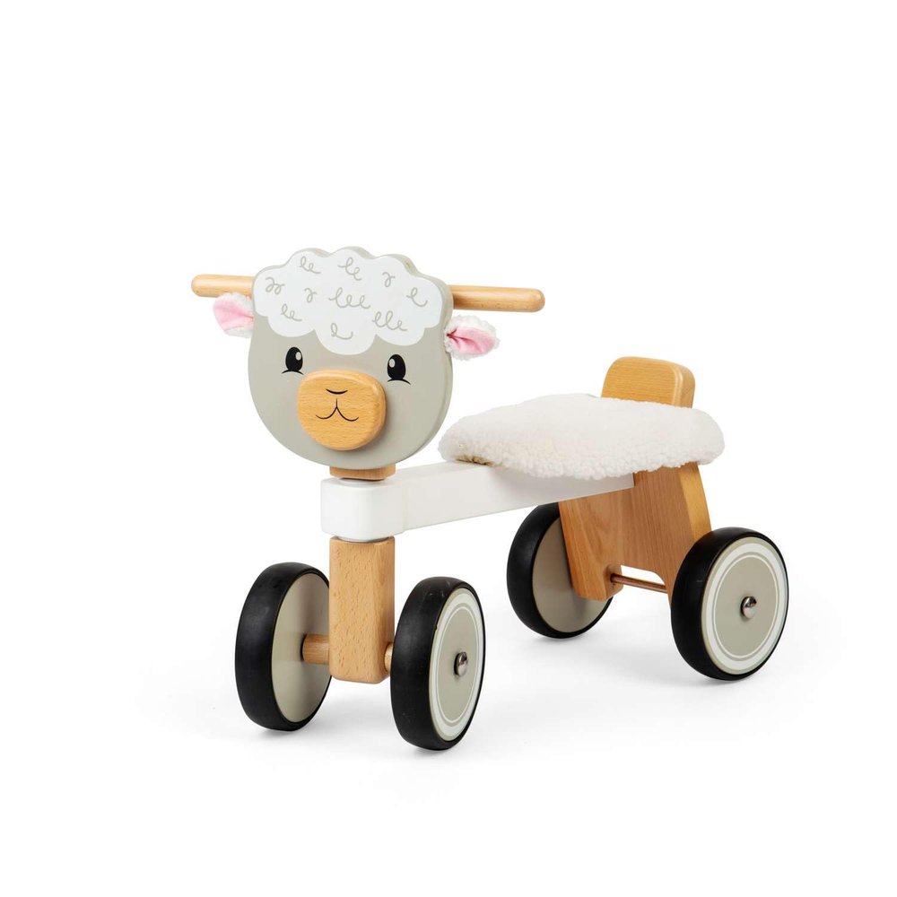 Bigjigs Toys Ride On Sheep - My First Toddler Balance Bike, Wooden Baby Trike, Children's Animal Vehicles, Develops Gross Motor Skills, Gifts for Toddlers, Age 18 Months Old +