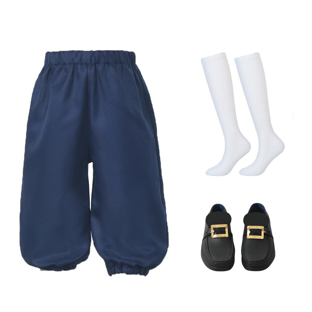 ANDHOM Boys Colonial Costume Set Knicker Pants Shoe Buckles White Socks Accessories for Colonial Style Boys Knicker Pants