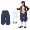 ANDHOM Boys Colonial Costume Set Knicker Pants Shoe Buckles White Socks Accessories for Colonial Style Boys Knicker Pants view 2